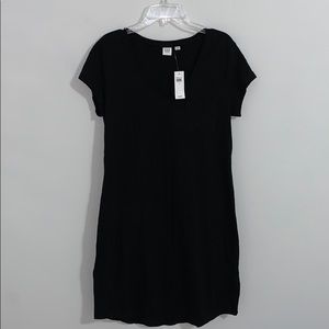 Black V-neck Dress
